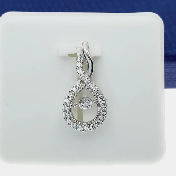 "#925 Sterling Silver Cubic Zircon Pendant for Women/Girls, US925P1131 - Picture 10 of 10
